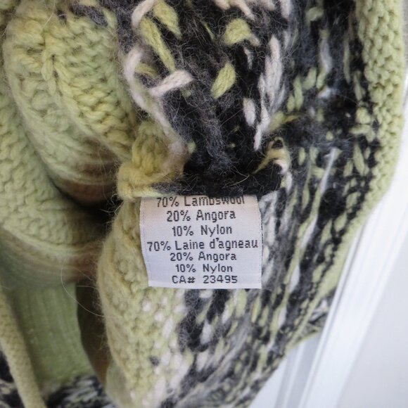 Icelandic Design Women's Medium Wool Angora Blend Knit Hoodie Sweater Medium - Picture 7 of 9